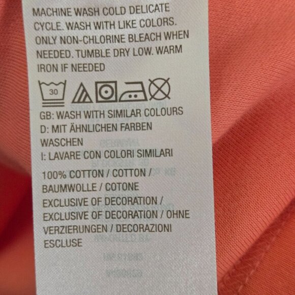 Isaac Mizrahi Live Scoop Neck Tunic Shirt Pockets Flamingo Pink Size S - Picture 6 of 6